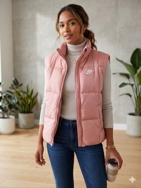 Nike Women's Pink Puffer Vest